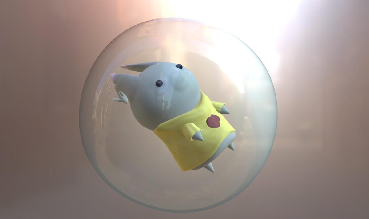 3D model FiuFiu in bubble